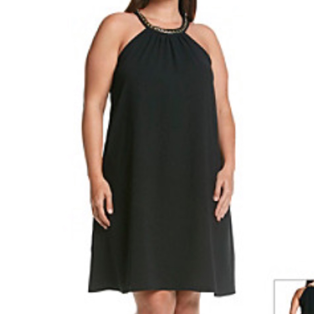 Calvin Klein Halter Dress Chain Detail Size 16W